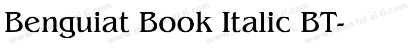 Benguiat Book Italic BT字体转换